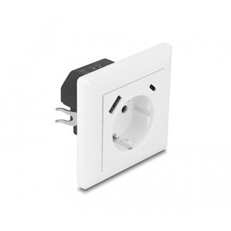 DeLOCK Delock Einbausteckdose | USB-A + USB-C | 17W | Weiß