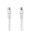 Nedis IEC Stecker - IEC Buchse Koaxialkabel | gerade | weiß | 3 Meter