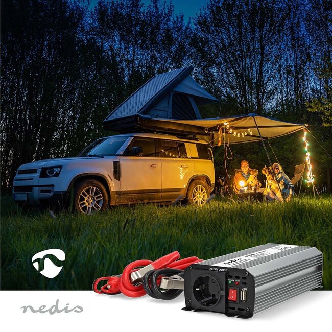 Nedis Wechselrichter 12V auf 230V + USB | 600W | modifizierte Sinuswelle