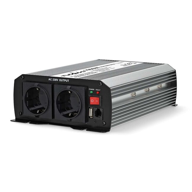 Nedis Wechselrichter 12V auf 230V + USB | 1000W | modifizierte Sinuswelle