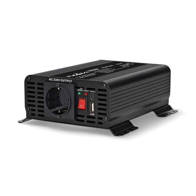 Nedis Wechselrichter 12V auf 230V + USB | 300W | Reine Sinuswelle
