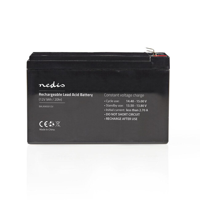 Nedis wiederaufladbare Bleiakku | 12V | 9000 mAh