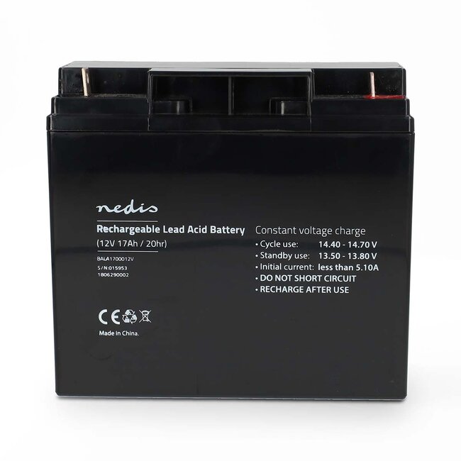 Nedis wiederaufladbare Bleiakku | 12V | 17.000 mAh