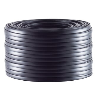 S-Impuls Telefonkabel 4-adrig auf Rolle | CCA (AWG30) | flach | schwarz | 25 Meter