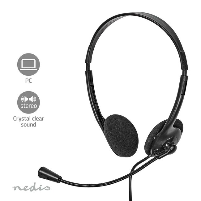 Nedis Stereo On-Ear PC-Headset | USB-C/USB-A | 1,8 m