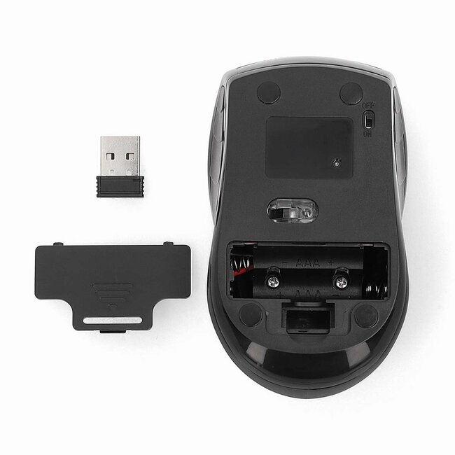 Nedis Kabellose Maus | Kompakt | USB-A Dongle | 1600 dpi | 4 Tasten
