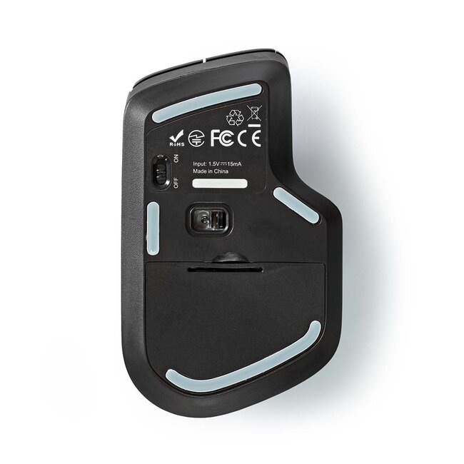 Nedis kabellose Maus | USB-A Dongle | 1600 dpi | 8 Tasten