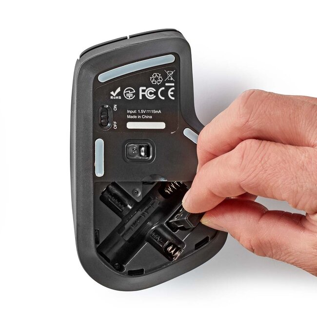 Nedis kabellose Maus | USB-A Dongle | 1600 dpi | 8 Tasten