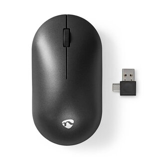 Nedis Nedis kabellose Maus | kompakt | USB-A/USB-C Dongle | 1200 dpi | 3 Tasten