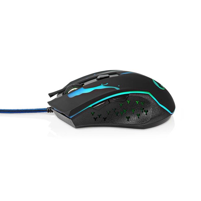 Nedis Gaming USB-Maus | USB-A | LED | 3600 dpi | 6 Tasten | 1,5 m