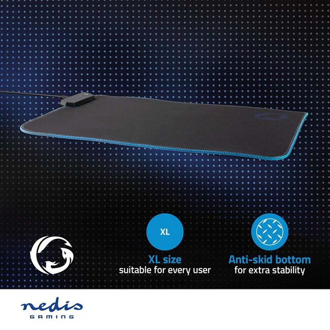 Nedis Gaming Mauspad | LED | Groß