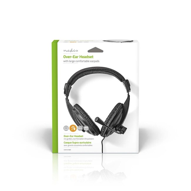 Nedis Komfortable Stereo Over-Ear PC-Headset | 1x/2x 3,5mm Klinke | 1,8 m