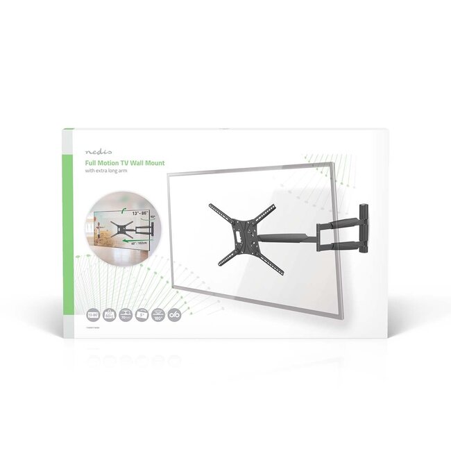 Nedis Wandhalterung für Bildschirme bis 86 Zoll | extra lang | Full Motion