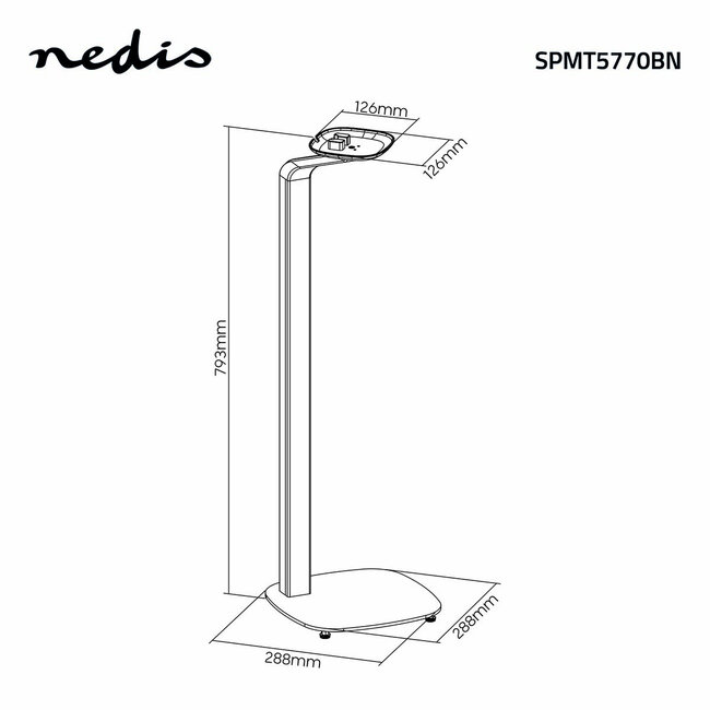 Nedis Premium Stativ für Sonos ONE/ONE SL/PLAY:1 | Holz/Metall