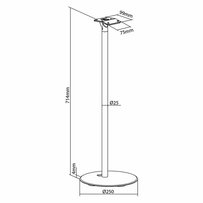 Nedis Stativ für Sonos Era 300 | Schwarz