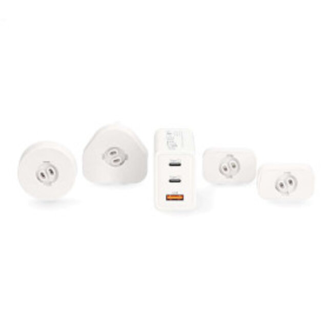 Reiseadapter | 100-240 V AC 50/60 Hz | 65 W | Weiß
