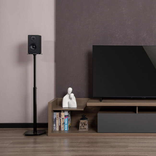 My Wall Lautsprecherständer Set | bis 10 kg | 73 - 117 cm hoch | schwarz