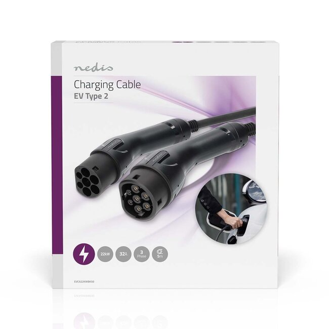 Nedis EV Typ 2 Ladekabel | 22 kW | 5 Meter