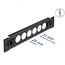 Delock 10 Zoll Patchpanel | 6 D-Typ Module | 1U | Werkzeugfrei | Schwarz