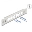 Delock 10 Zoll Patchpanel | 6 D-Typ Module | 1U | Werkzeugfrei | Grau