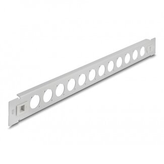 DeLOCK Delock 19 Zoll Patchpanel | 12 D-Typ Module | 1U | werkzeugfrei | grau
