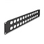 Delock 19 Zoll Patchpanel | 24 D-Typ Module | 2U | Schwarz