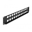 Delock 19 Zoll Patchpanel | 24 D-Typ Module | 2U | Schwarz
