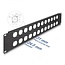 Delock 19 Zoll Patchpanel | 24 D-Typ Module | 2U | Schwarz