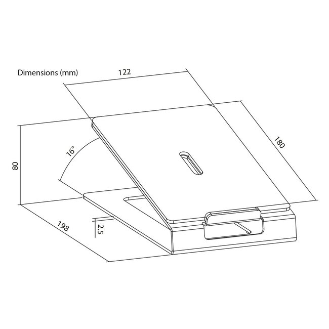 My Wall Lautsprecher-Schreibtischständer Set | 12,2 x 18 cm | bis 10 kg | Schwarz