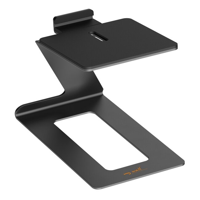 My Wall Lautsprecher-Schreibtischständer Set | 12,5 x 14-19 cm | bis 10 kg | Schwarz