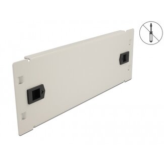 DeLOCK 10 Zoll Blindabdeckung | werkzeugfrei | 2U | grau