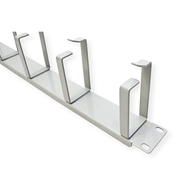 19 Zoll Blindplatte mit 5 Kabelösen (G-Typ) | 1U | Grau