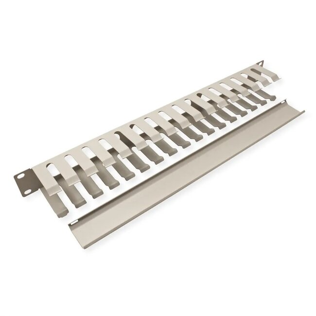 19 Zoll Kabel-Management-Kanal | 60 mm tief | 1U | Grau