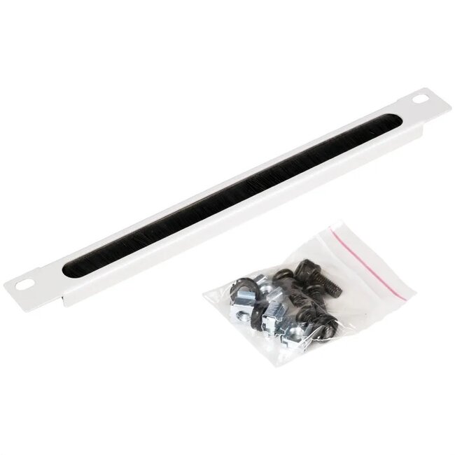 10 Zoll Durchführungsfeld mit Bürste | 0,5U | Grau