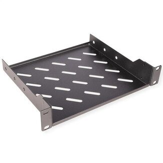 Roline 10 Zoll Regalboden | 20 cm tief | perforiert | 1U | schwarz