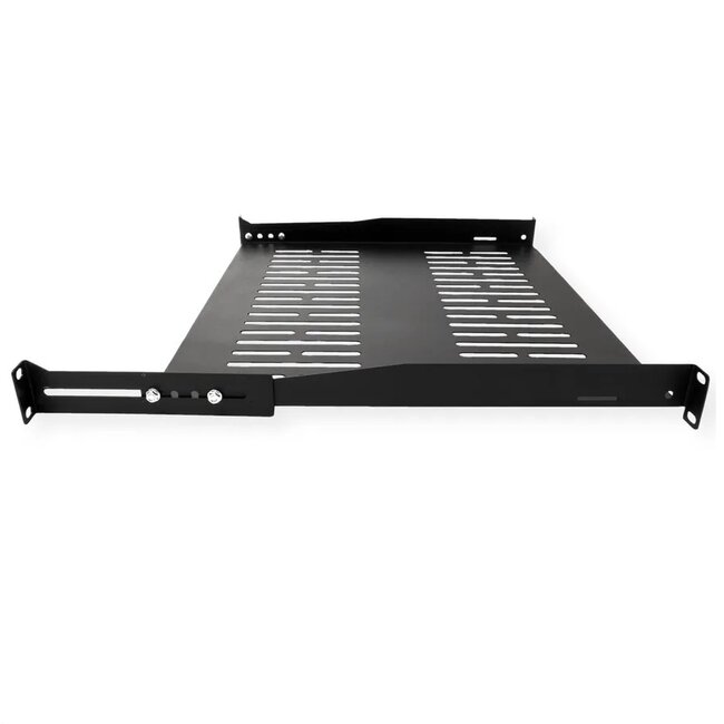 19 Zoll Regalboden | 40 cm tief | max. 25 kg | 1U | schwarz
