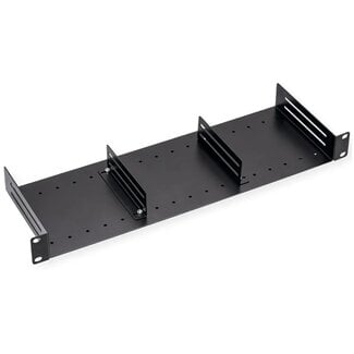 Value 19 Zoll Regalboden | 2 verstellbare Trennwände | 15 cm tief | max. 6 kg | 1U | schwarz