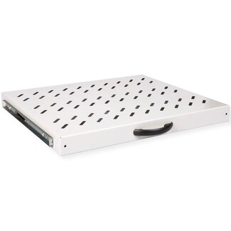 Roline 19 Zoll ausziehbares Regalbrett | 35 cm tief | max. 25 kg | 1U | grau