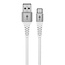 Goobay USB-C zu USB-A Supersoft Textilkabel | USB 2.0 | PD 60W | Weiß | 1 Meter