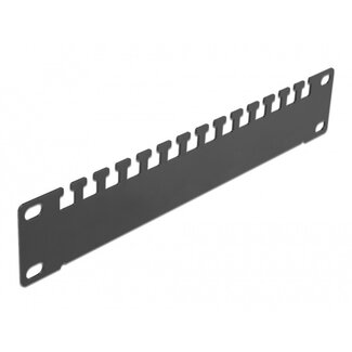 DeLOCK 10 Zoll Kabelmanagement-Panel | 1U | Schwarz