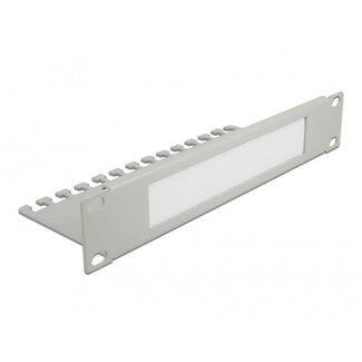 DeLOCK 10 Zoll Durchgangspanel mit Bürste und Kabelkanal | 1U | Grau