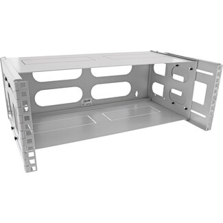InLine Wandhalterung für 19 Zoll Komponenten | Boden & Deckel | 24-40 cm tief | max. 12 kg | 4U | Grau