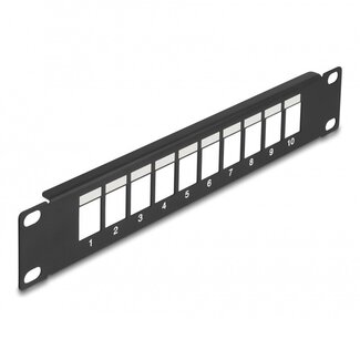 DeLOCK Delock 10 Zoll Patchpanel | für 10 Keystone Module | 1U | Schwarz