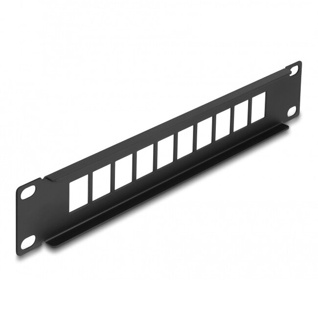 Delock 10 Zoll Patchpanel | für 10 Keystone Module | 1U | Schwarz