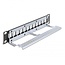Delock 10 Zoll Patchpanel mit Kabelführung | für 12 Keystone Module | 1U | Schwarz