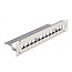 Delock 10 Zoll Patchpanel mit Kabelmanagement | für 12 Keystone Module | 1U | Grau