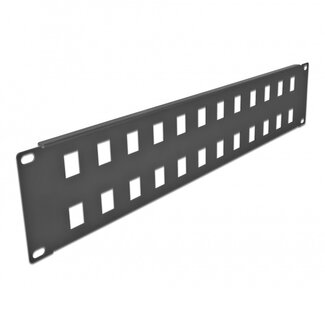 DeLOCK Delock 19 Zoll Patchpanel | 24 Keystone Module | 2U | Schwarz