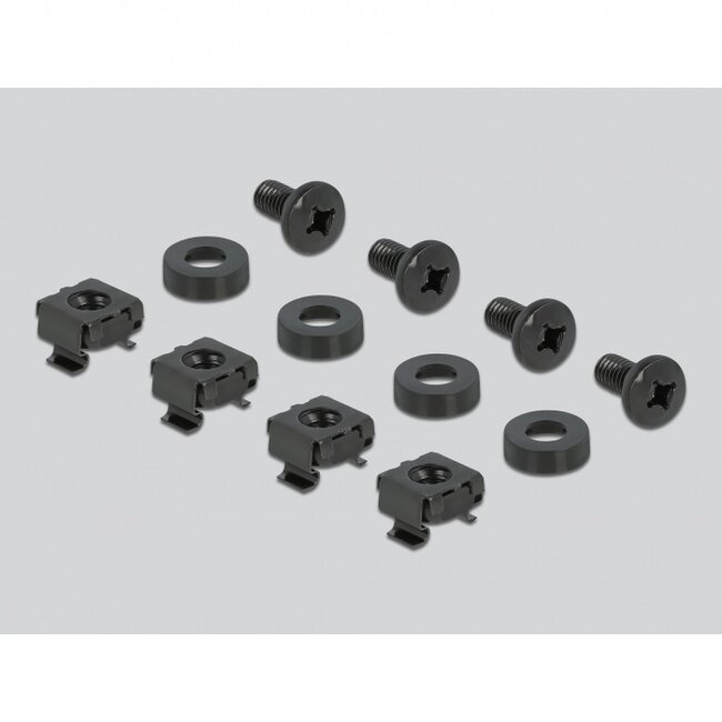 Delock 19 Zoll Patchpanel | 24 Keystone Module | 2U | Schwarz