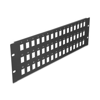 DeLOCK Delock 19 Zoll Patchpanel | 48 Keystone Module | 3U | Schwarz