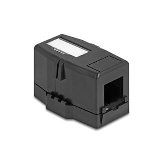 DeLOCK Ausgangsbox mit magnetischem Boden | für 1 Keystone-Modul | schwarz